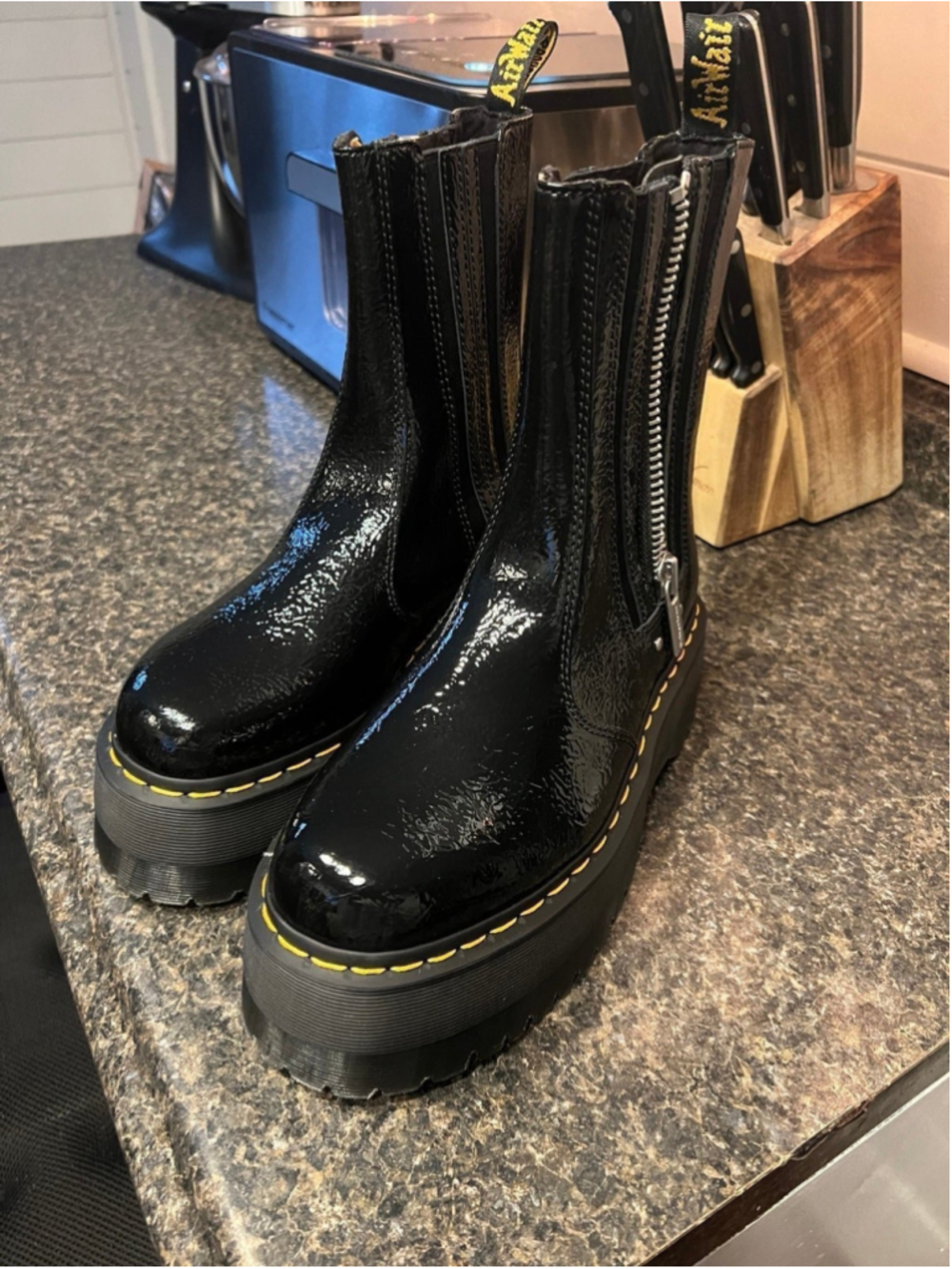 New Dr Martens Chelsea Max Distressed Platform Boots 6 - Picture 5 of 10